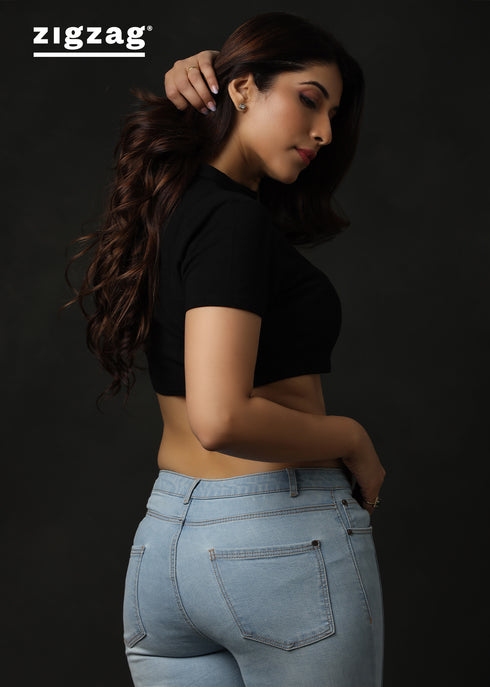 Side Panel Detail Light Blue Jean